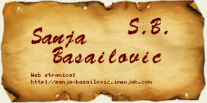 Sanja Basailović vizit kartica